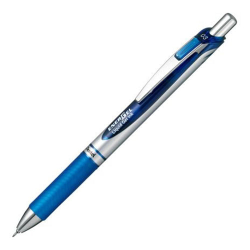 Pentel EnerGel Silver - Blue Ink
