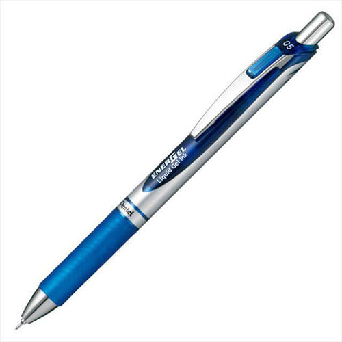Pentel EnerGel Silver - Blue Ink