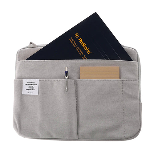 Delfonics Stationery Inner Carrying Case Bag In Bag B5 - Light Gray - Harajuku Culture Japan - Japanease Products Store Beauty and Stationery