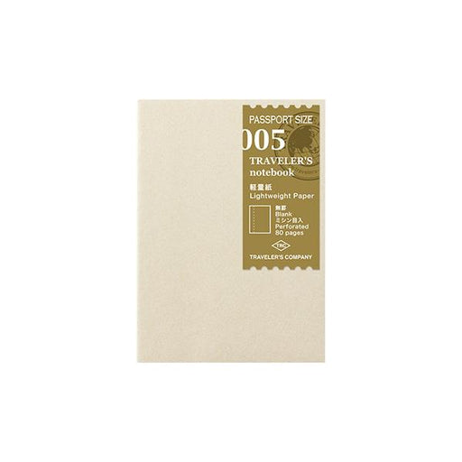 Midori Traveler's Note Book Passport Size Refill 005 - Lightweight Paper Notebook - Harajuku Culture Japan - Japanease Products Store Beauty and Stationery