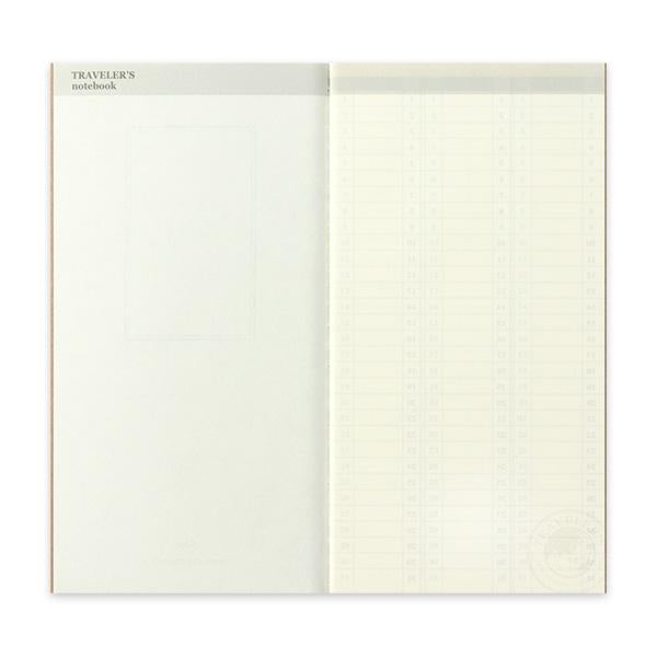 Midori Traveler's Note Book Regular Size Refill 018 - Free Diary - Weekly Vertical - Harajuku Culture Japan - Japanease Products Store Beauty and Stationery