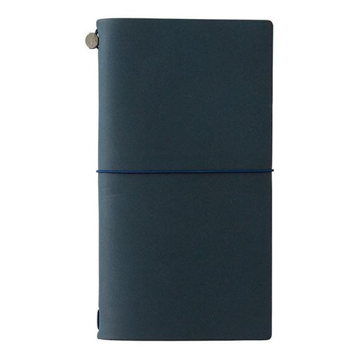 Midori Traveler's Note Book Starter Kit - Regular Size - Blue Leather - Harajuku Culture Japan - Japanease Products Store Beauty and Stationery