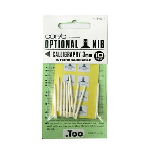 Copic Optional Nib Calligrafhy 3mm - Pack for 10 Pencil - Harajuku Culture Japan - Japanease Products Store Beauty and Stationery