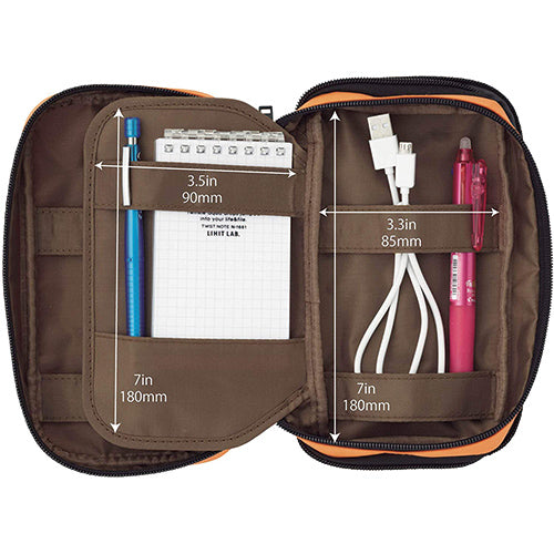Lihit Lab. A-7555 Pen Case Book-type Double-size