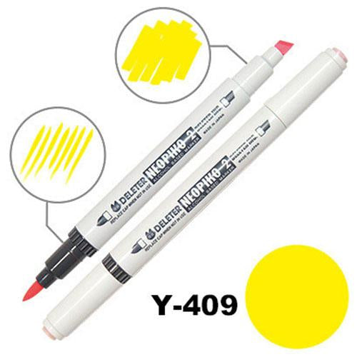 Deleter Alcohol Marker Neopiko 2 - Y-409 Yellow - Harajuku Culture Japan - Japanease Products Store Beauty and Stationery