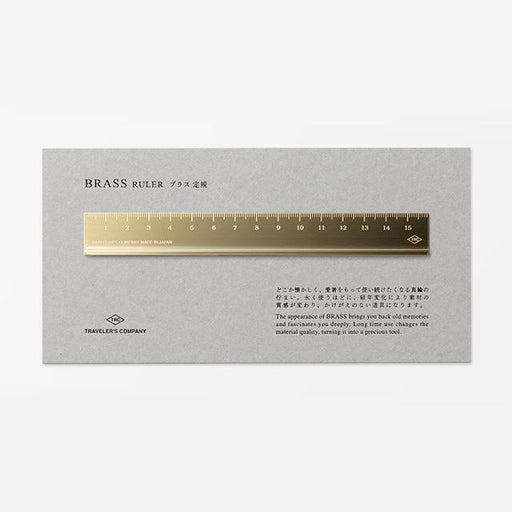 Midori Traveler's Brass Ruler - Harajuku Culture Japan - Japanease Products Store Beauty and Stationery