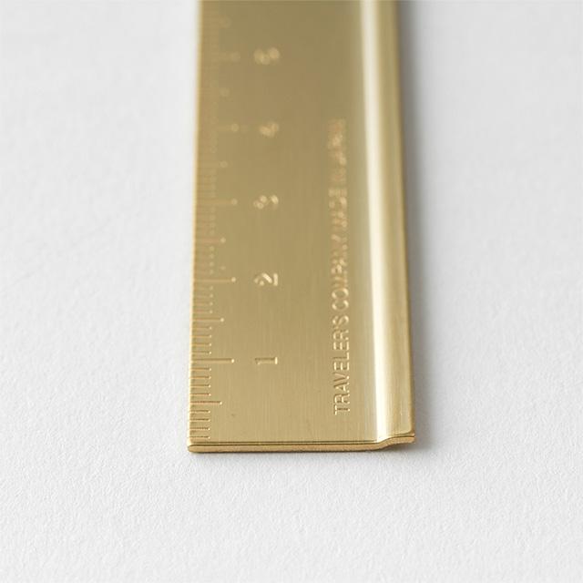 Midori Traveler's Brass Ruler - Harajuku Culture Japan - Japanease Products Store Beauty and Stationery