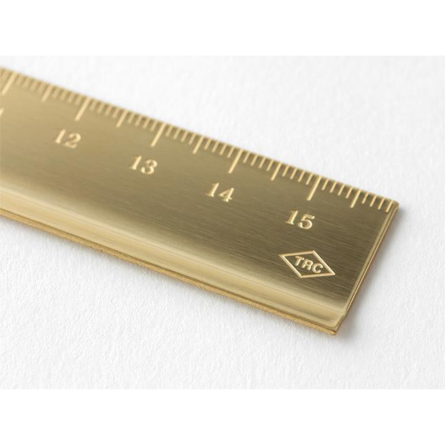 Midori Traveler's Brass Ruler - Harajuku Culture Japan - Japanease Products Store Beauty and Stationery