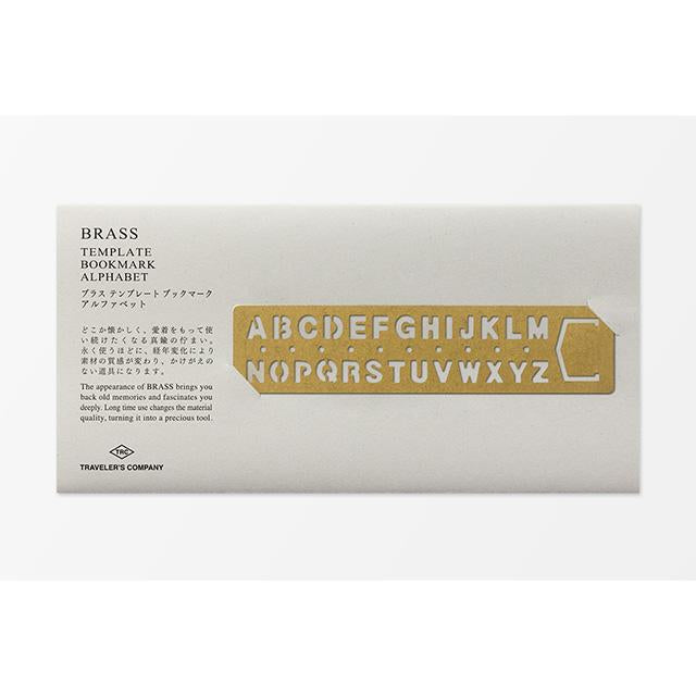Midori Traveler's Brass Templete Alphabet - Harajuku Culture Japan - Japanease Products Store Beauty and Stationery