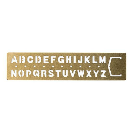 Midori Traveler's Brass Templete Alphabet - Harajuku Culture Japan - Japanease Products Store Beauty and Stationery