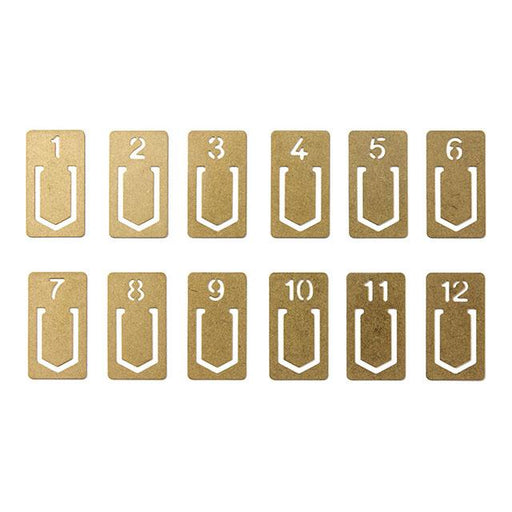 Midori Traveler's Brass Clip Number - Harajuku Culture Japan - Japanease Products Store Beauty and Stationery