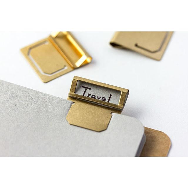 Midori Traveler's Brass Index Clip - Harajuku Culture Japan - Japanease Products Store Beauty and Stationery