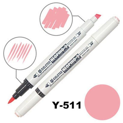Deleter Alcohol Marker Neopiko 2 - Y-511 Coral Pink - Harajuku Culture Japan - Japanease Products Store Beauty and Stationery