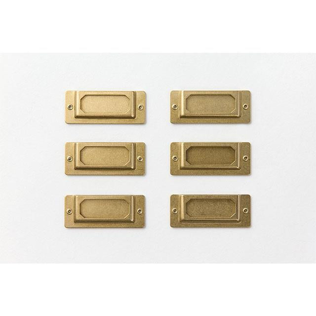 Midori Traveler's Brass Label Plate - Harajuku Culture Japan - Japanease Products Store Beauty and Stationery