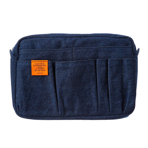 Delfonics Stationery Inner Carrying Case Bag In Bag M - Denim - Dark Blue - Harajuku Culture Japan - Japanease Products Store Beauty and Stationery